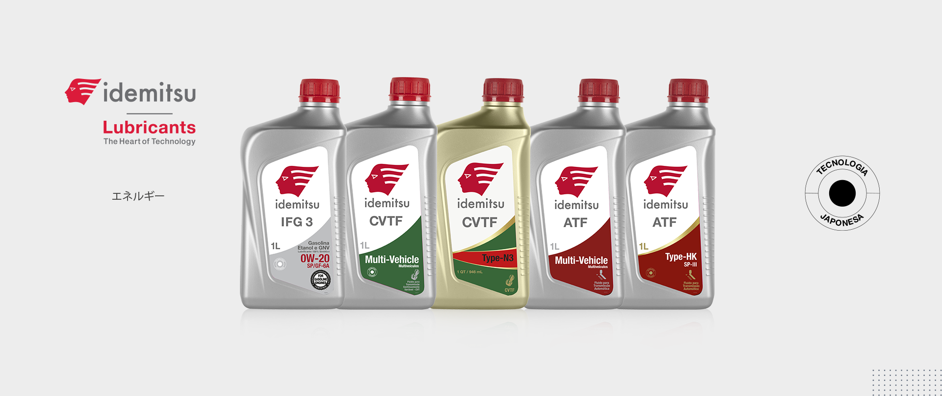 imagem de litros de óleo lubrificante automotivo da marca Idemitsu